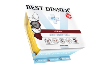 Влажный консервированный корм для собак Best Dinner (Бэст Диннер) Вет Профи HEPATIC для поддержания функции печени Курица паштет ламистер 100гр