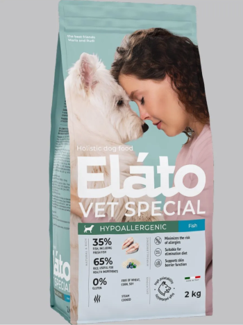 Сухой корм для собак Elato(Элато) Vet Special Hypoallergenic Рыба 2кг