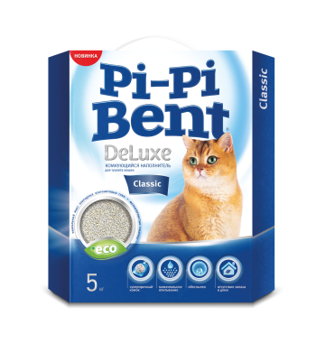 Наполнитель Pi-Pi-Bent (ПиПи Бент) Deluxe Сlassic коробка 5кг