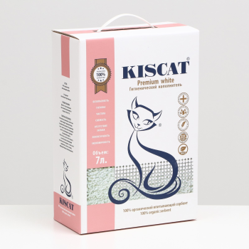 Наполнитель КИСКЭТ (Kiscat) Premium White Classic 7л