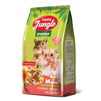 Корм для хомяков, мышей, песчанок Happy Jungle Престиж 500гр