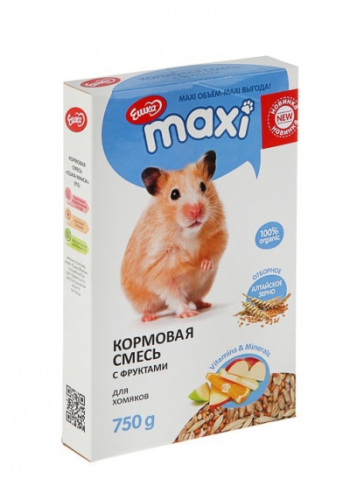 Корм для хомяков Ешка Maxi с фруктами 750гр