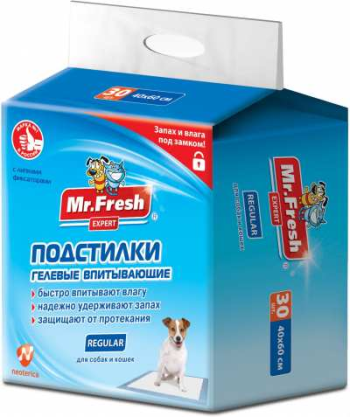 Пеленки для животных Mr. Fresh (Мистер Фреш) Expert Regular 40*60 30шт 