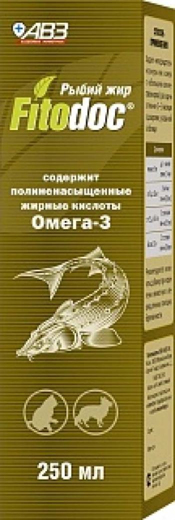 Рыбий жир для кошек и собак Фитодок 250мл