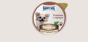 Влажный корм для собак Happy Dog (Хэппи Дог) Телятина/Сердце паштет ламистер 125гр